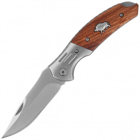 Nóż składany Martinez Albainox Wild Boar Zebra Wood, Satin 3Cr13Mov (25160)
