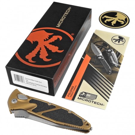 Nóż automatyczny Microtech Socom Elite Auto S/E Tan Aluminum, Apocalyptic P/S M390 by Tony Marfione (160A-11APTA) Nóż automatyczny Microtech Socom Elite Auto S/E Tan Aluminum, Apocalyptic P/S M390 by Tony Marfione (160A-11APTA)
