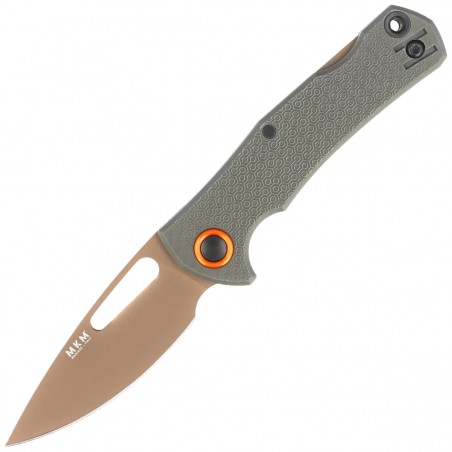 Nóż składany MKM Lov OD Green FRN, Tan Top Shield N690 by Jesper Voxnæs (MK LV-PGR) Nóż składany MKM Lov OD Green FRN, Tan Top Shield N690 by Jesper Voxnæs (MK LV-PGR)
