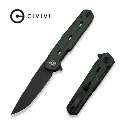 Nóż składany Civivi Navo Green Canvas Micarta, Black Stonewashed Nitro-V by Ostap Hel (C25015A-2)