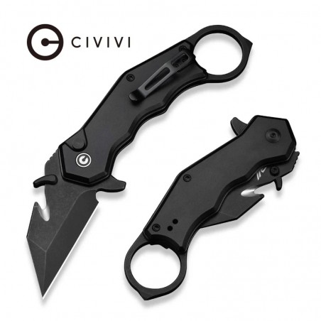 Nóż składany karambit Civivi Amaroq Black Aluminium, Black Stonewashed Nitro-V by Tony Sentmanat (C24018-2) Nóż składany karambit Civivi Amaroq Black Aluminium, Black Stonewashed Nitro-V by Tony Sentmanat (C24018-2)
