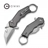 Nóż składany karambit Civivi Amaroq Gray Aluminium, Satin Nitro-V by Tony Sentmanat (C24018-1)