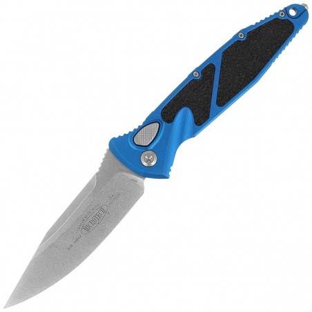 Nóż automatyczny Microtech Socom Elite Auto S/E Blue Aluminium, Stonewashed M390 by Tony Marfione (160A-10BL)