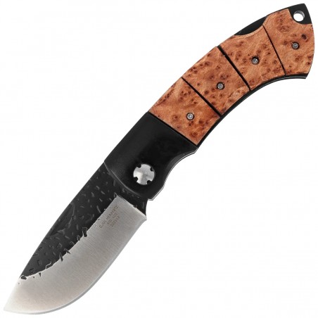 Nóż składany Herbertz CJH Birch Root Wood, Satin/Forged 420 (202512)