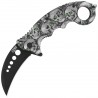 Nóż składany Herbertz CJH Karambit Skulls ABS, Black 420 (ART000137)