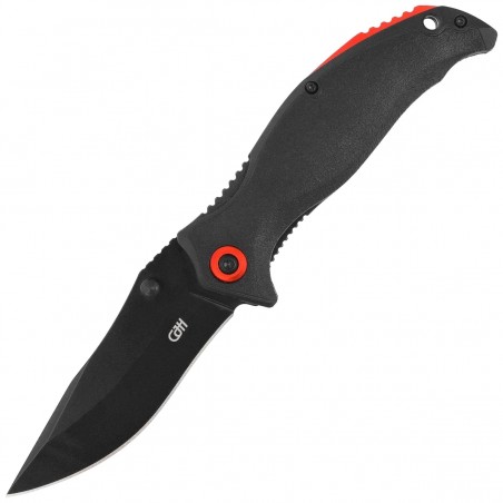 Nóż składany Herbertz CJH Black Fiberglass, Red HW, Black 420 (ART000402)