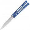 Nóż motylkowy Third Decor Habitat Balisong Blue Titanium Stainless Steel, Satin 420 (K2920A)