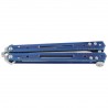 Nóż motylkowy Third Decor Habitat Balisong Blue Titanium Stainless Steel, Satin 420 (K2920A)