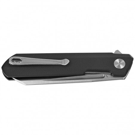 Nóż składany Bestechman Dundee Sheepfoot Black G10, Stonewashed/Satin D2 by Ostap Hel (BMK09A)