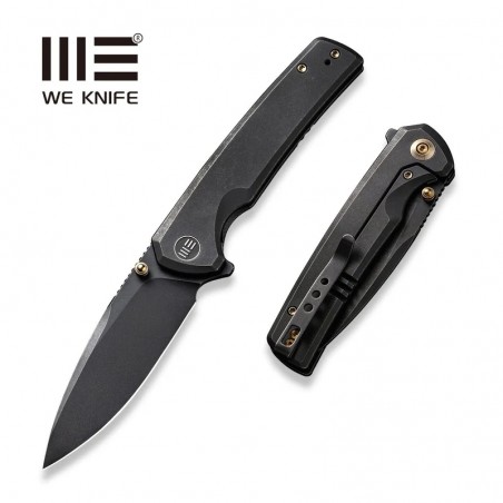 Nóż składany WeKnife Subjugator Black Titanium, Black Stonewashed CPM 20CV (WE21014C-5)