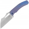 Nóż składany Kubey Sylow Blue Titanium, Stonewashed 14C28N by James Lowe (KU260B)