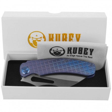 Nóż składany Kubey Sylow Blue Titanium, Stonewashed 14C28N by James Lowe (KU260B) Nóż składany Kubey Sylow Blue Titanium, Stonewashed 14C28N by James Lowe (KU260B)