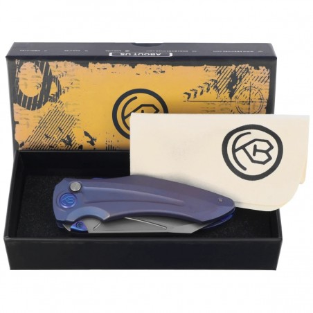 Nóż składany Kubey Sumo Blue Titanium, Stonewashed CPM 20CV by Jake Hoback (KB400C) Nóż składany Kubey Sumo Blue Titanium, Stonewashed CPM 20CV by Jake Hoback (KB400C)