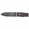 Nóż sprężynowy Mikov Predator Wildcat Buffalo Horn, Damascus PMC27 (241-DR-1/KP)