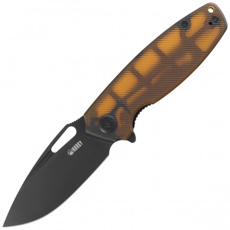 Nóż składany Kubey Tityus Ultem, Black Stonewashed D2 (KU322M)