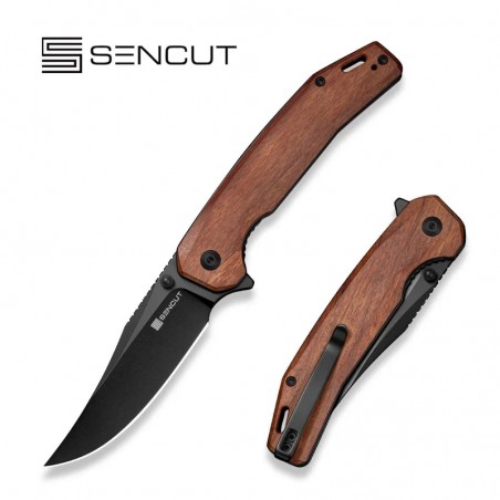 Nóż składany Sencut Vornix Guibourtia Wood, Black 9Cr18MoV (S25038-3)