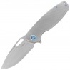 Nóż składany Kubey Tityus Gray Titanium, Bead Blasted 14C28N (KB360A)