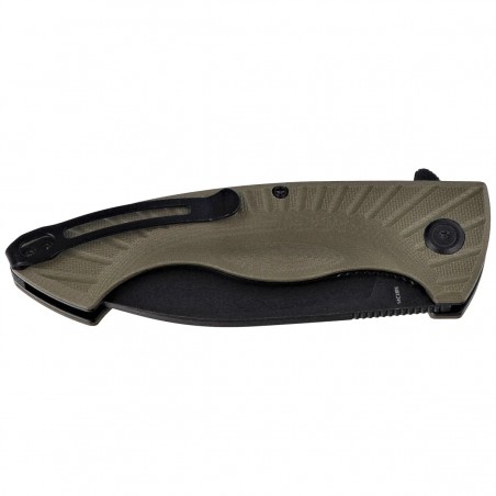 Nóż składany Kubey Timberwolf Green G10, Blackwashed 14C28N (KU208J)