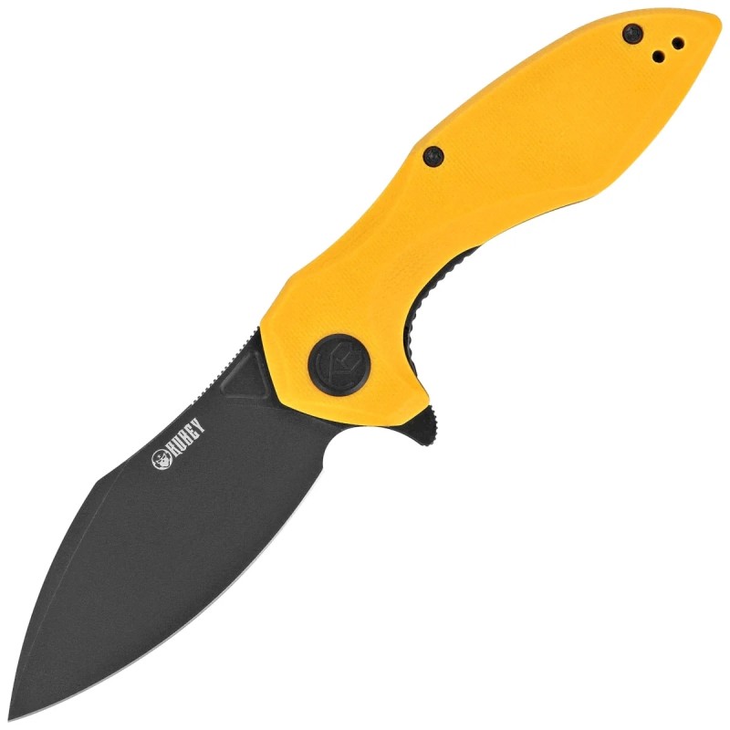 Nóż składany Kubey Nobel Yellow G10, Blackwashed 14C26N (KU236N)