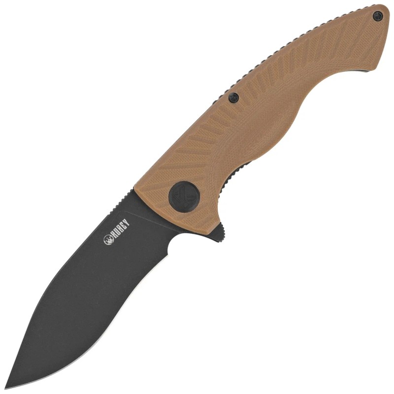 Nóż składany Kubey Timberwolf Tan G10, Blackwashed 14C28N (KU208H)