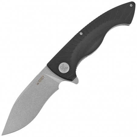 Nóż składany Kubey Timberwolf Black G10, Stonewashed 14C28N (KU208D)