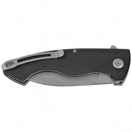 Nóż składany Kubey Timberwolf Black G10, Stonewashed 14C28N (KU208D)
