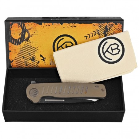 Nóż składany Kubey KB Knives Steelhead Bronze Titanium, Satin M390 by Mark Perez (KB315D) Nóż składany Kubey KB Knives Steelhead Bronze Titanium, Satin M390 by Mark Perez (KB315D)