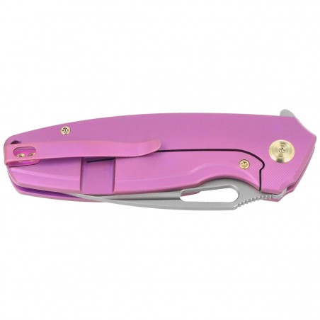 Nóż składany Kubey Tityus Purple Titanium, Bead Blasted 14C28N (KB360C)