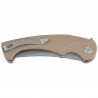 Nóż składany Kubey Scimitar Tan G10, Beadblasted 14C28N (KU173M)