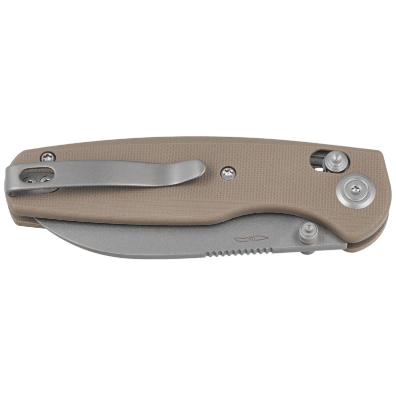 Nóż składany Kubey Breeze Tan G10, Stonewashed 14C26N by Caleb Waltman (KU288C)