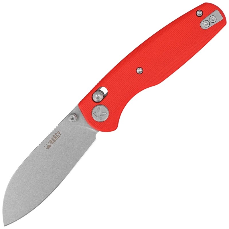 Nóż składany Kubey Breeze Red G10, Stonewashed 14C26N by Caleb Waldman (KU288B)
