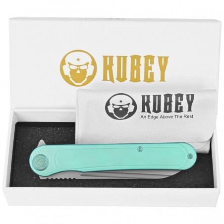 Nóż składany Kubey Dandy Green Titanium, Sandblasted CPM S90V by Maksym Tkachuk (KB247F) Nóż składany Kubey Dandy Green Titanium, Sandblasted CPM S90V by Maksym Tkachuk (KB247F)