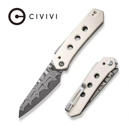 Nóż składany Civivi Vision FG Ivory G10, Damascus by Snecx Tan (C22036-DS1) Nóż składany Civivi Vision FG Ivory G10, Damascus by Snecx Tan (C22036-DS1)