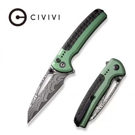 Nóż składany Civivi Sentinel Strike Green Aluminium / Black FRN, Damascus (C22025B-DS1) Nóż składany Civivi Sentinel Strike Green Aluminium / Black FRN, Damascus (C22025B-DS1)