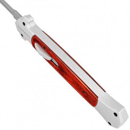 Nóż automatyczny Dulotec OTF Italian Stiletto Wood / Aluminium, Satin 3Cr13MoV (K186A-W) Nóż automatyczny Dulotec OTF Italian Stiletto Wood / Aluminium, Satin 3Cr13MoV (K186A-W)