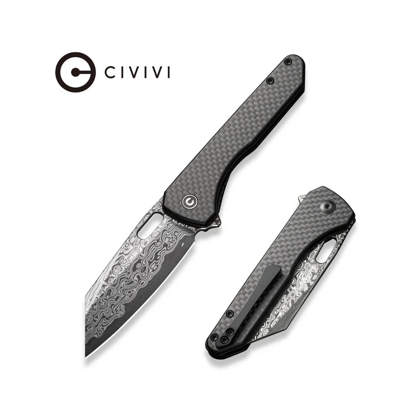 Nóż składany Civivi Nugz Black G10/Carbon Fiber, Damascus by Matthew Wehrwein (C23060-DS1)