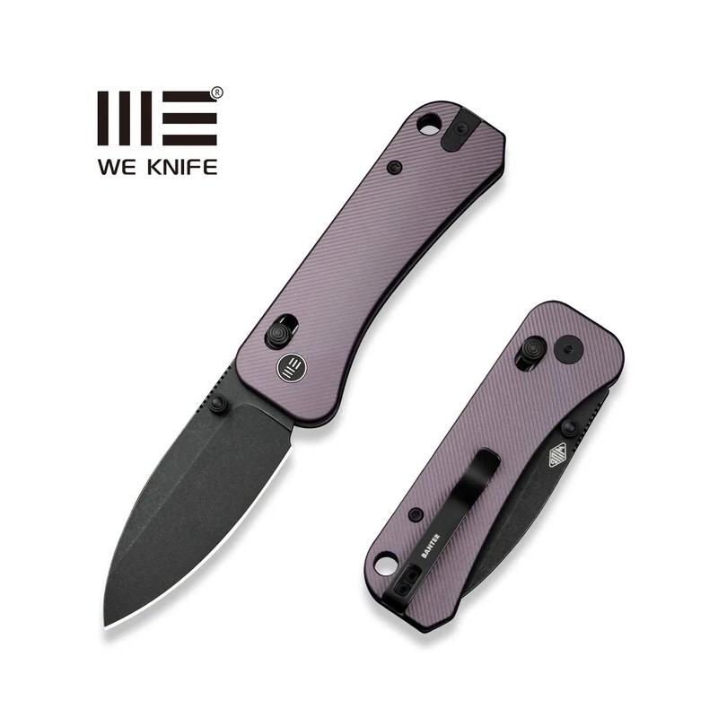 Nóż składany WE Knife Banter 2 Purple Aluminium, Black Stonewashed S35VN by Ben Petersen (WE23075-2)