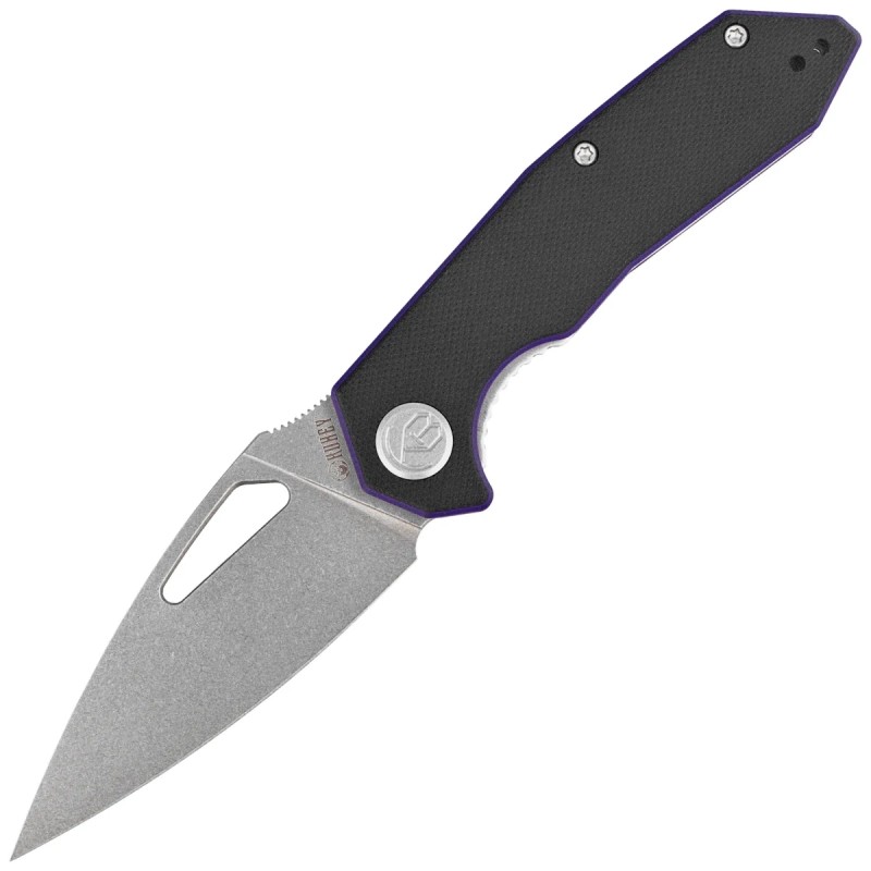 Nóż składany Kubey Coeus Black/Purple G10, Beadblasted 14C28N (KU122R)