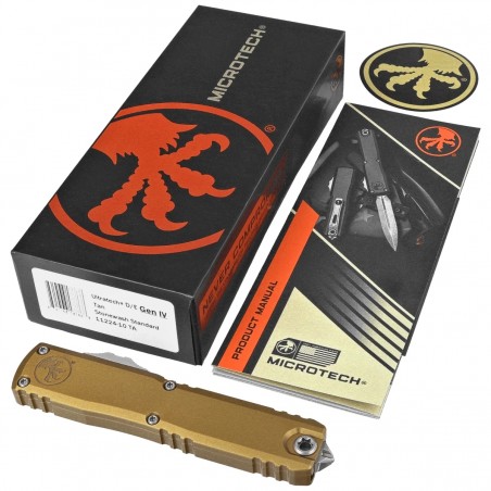 Nóż automatyczny OTF Microtech Ultratech Gen IV D/E Tan Aluminium, Stonewashed M390MK by Tony Marfione (11224-10TA) Nóż automatyczny OTF Microtech Ultratech Gen IV D/E Tan Aluminium, Stonewashed M390MK by Tony Marfione (11224-10TA)