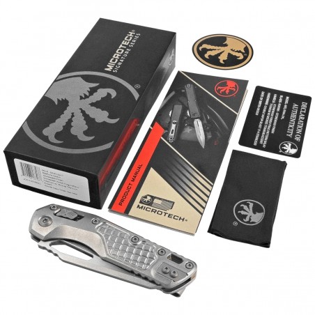 Nóż składany Microtech MSI S/E Ram-Lok Marfione Select Frag Titanium, Bronze HW, Stonewashed M390MK by Tony Marfione (210-10FRMS Nóż składany Microtech MSI S/E Ram-Lok Marfione Select Frag Titanium, Bronze HW, Stonewashed M390MK by Tony Marfione (210-10FRMS