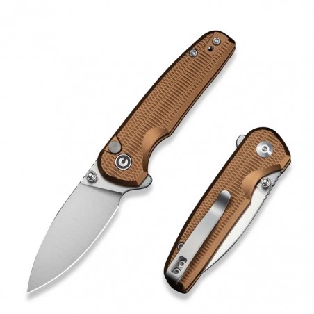 Civivi Mini Shakan Knife Coyote Aluminum, Satin Nitro-V (C20052F-3)
