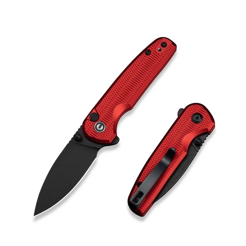Nóż składany Civivi Mini Shakan Red Aluminium, Black Stonewashed Nitro-V (C20052F-2)