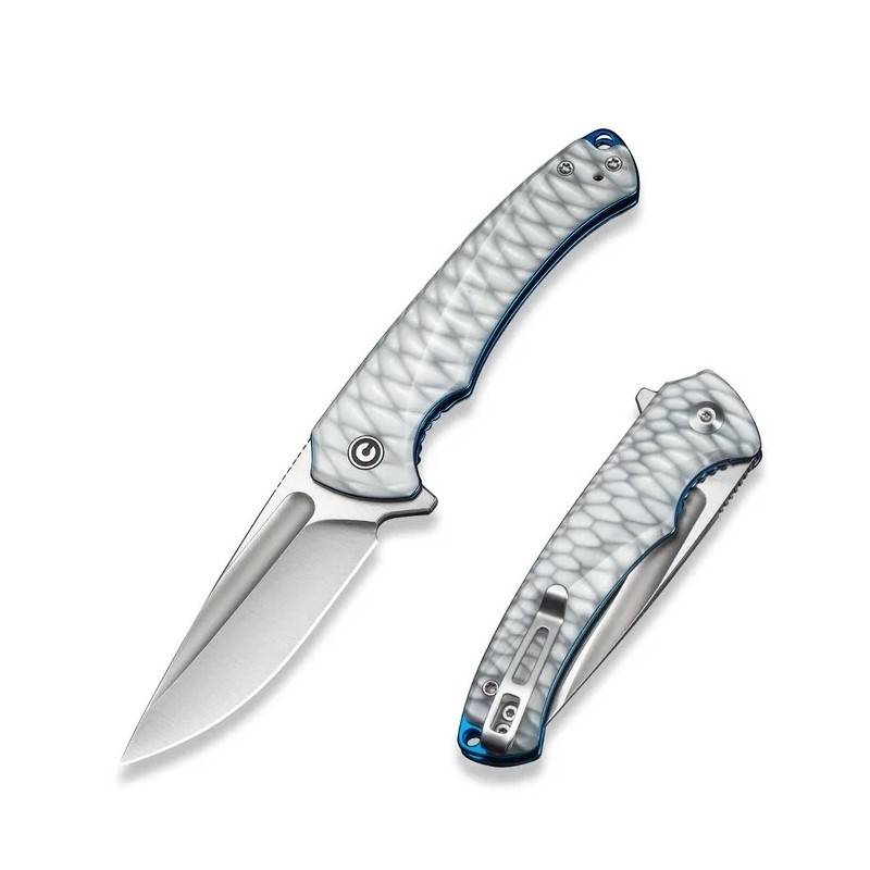 Nóż składany Civivi Voidflare Greyish White Resin, Satin 14C28N (C24040-2)