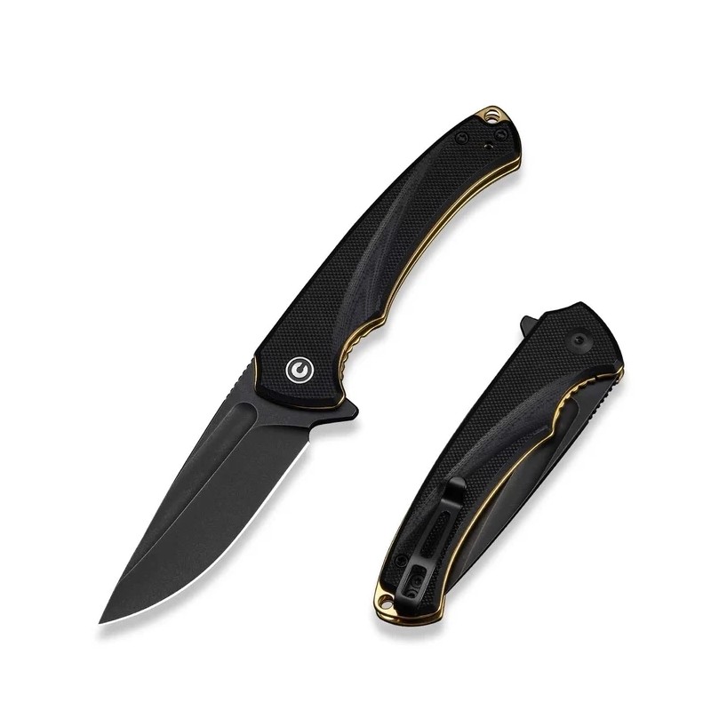 Nóż składany Civivi Voidflare Black G10, Black Stonewashed 14C28N (C24040-1)
