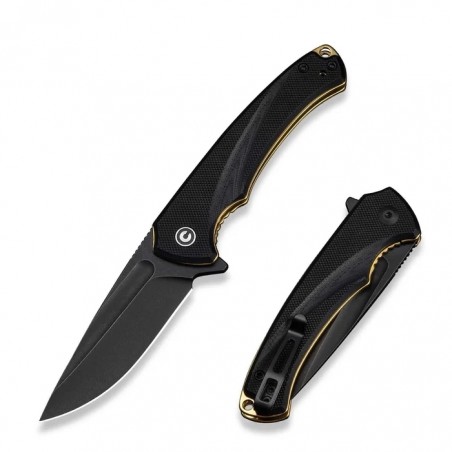 Nóż składany Civivi Voidflare Black G10, Black Stonewashed 14C28N (C24040-1)