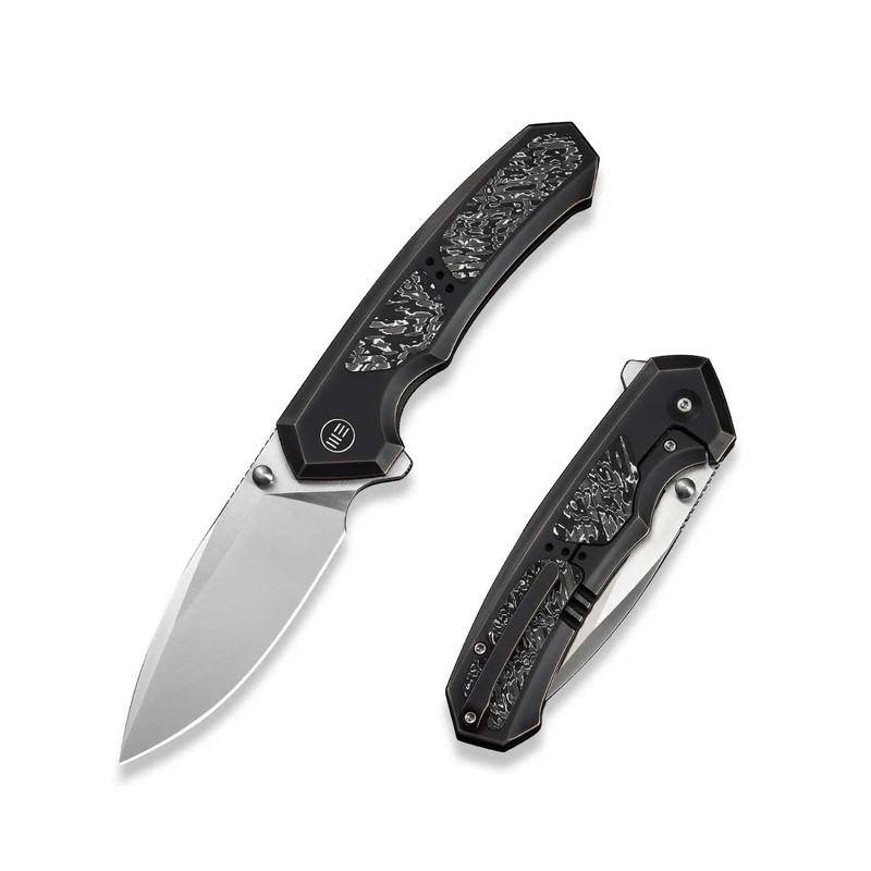 Nóż składany WeKnife Corwyn Bronze-Black Titanium/Aluminium Foil Carbon Fiber, Satin M390 (WE24088-3)
