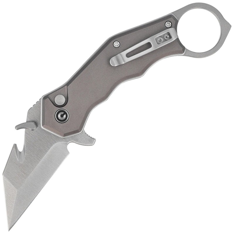 Nóż składany karambit Civivi Amaroq Gray Aluminium, Satin Nitro-V by Tony Sentmanat (C24018-1)