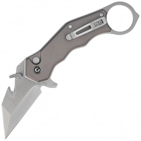Nóż składany karambit Civivi Amaroq Gray Aluminium, Satin Nitro-V by Tony Sentmanat (C24018-1)