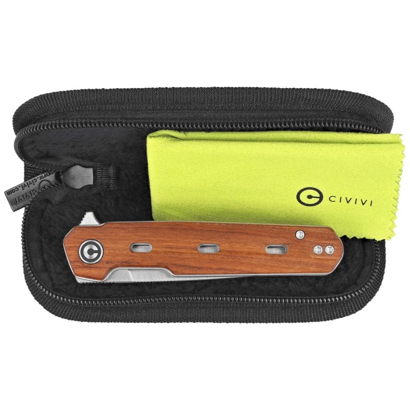 Nóż składany Civivi Navo Guibourtia Wood, Satin Nitro-V by Ostap Hel (C25015B-1)
