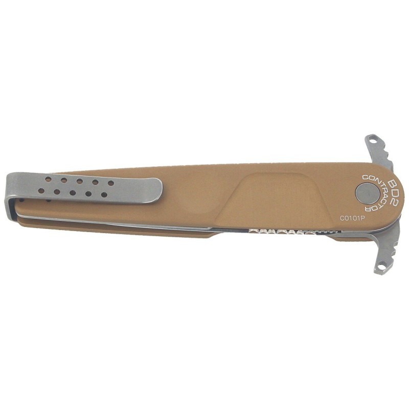 Nóż składany Extrema Ratio BD2 Contractor Desert Aluminium, Stonewashed N690 (04.1000.0229/DW)